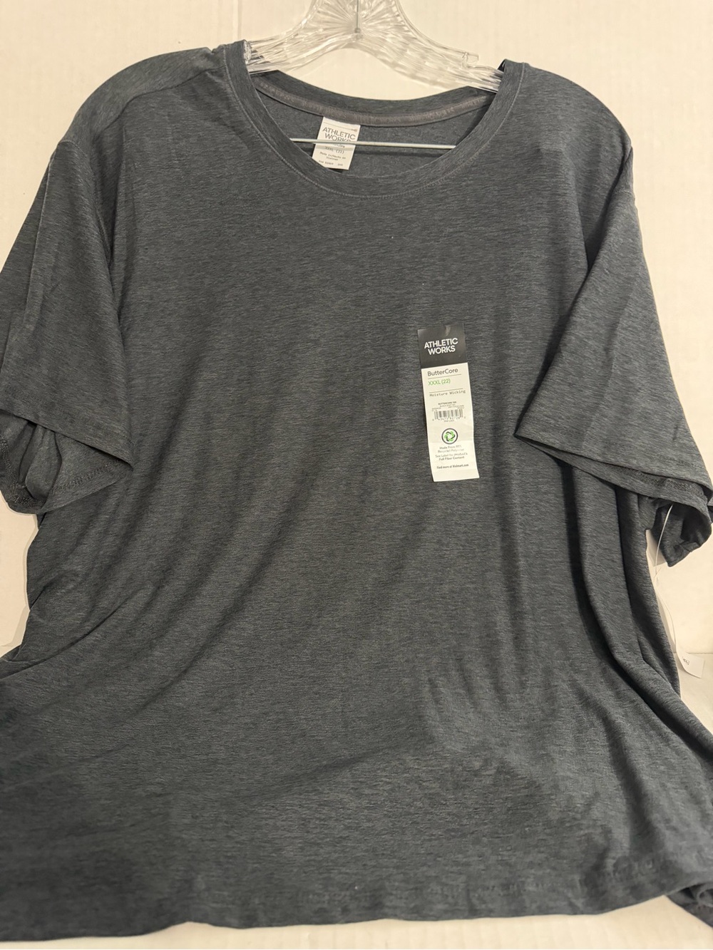 Athletic Works Butter Core Women's Short Sleeve Crew Tee in Charcoal
